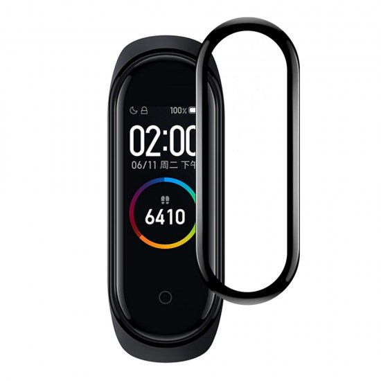 Pelicula De Vidro 5d Completa Curvado Xiaomi Mi Band 6 Preto