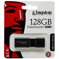 Pendrive Kingston 128gb Data Travelerr 100 G3 Usb 3.1/3.0/2.0 Preto