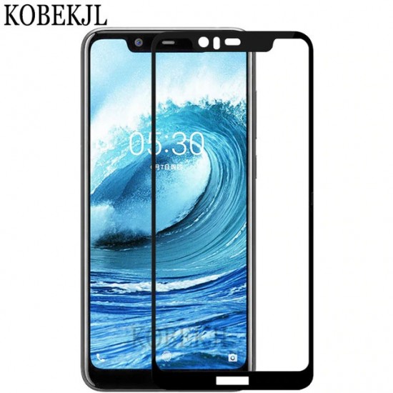 Screen Glass Protector 5d Nokia 5.1 Plus  Black