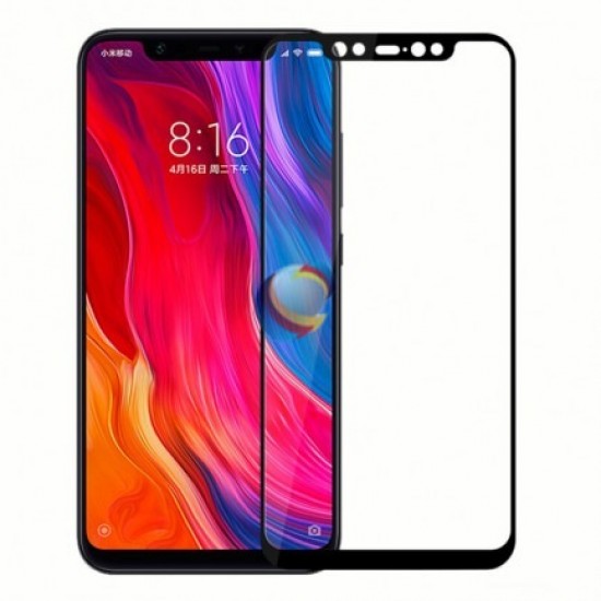 Pelicula De Vidro 5d Completa Xiaomi Mi 8 Pro Preto