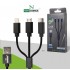 Cabo Usb Com Saída Multiplas New Science Ref: 5810 Preto 3 Em 1 Tipo-C, Micro Usb, Iphone 6/7/8/10 2.4a