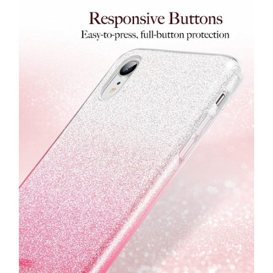 Capa Silicone Gel Brilhante Apple Xr Rosa