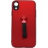 Capa Para Iphone Xr Con Porta Ring Rojo