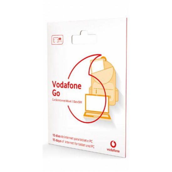 Cartão Sim Vodafone Go 15 Dias Internet 200gb