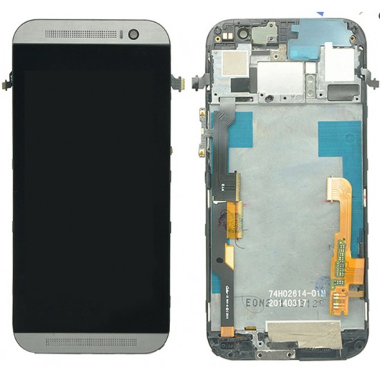 Touch+Lcd With Frame Htc One M8 White Touch+Lcd With Frame Htc One M8 White