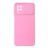 Samsung Galaxy A12 Pink With Camera Protector And Sliding Window Silicone Gel Case