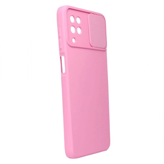Samsung Galaxy A12 Pink With Camera Protector And Sliding Window Silicone Gel Case Samsung Galaxy A12 Pink With Camera Protector And Sliding Window Silicone Gel Case