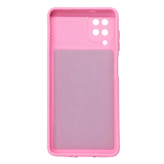 Samsung Galaxy A12 Pink With Camera Protector And Sliding Window Silicone Gel Case Samsung Galaxy A12 Pink With Camera Protector And Sliding Window Silicone Gel Case