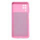 Capa Silicone Gel Samsung Galaxy A12 Rosa Com Protetor De Câmera E Janela Deslizante