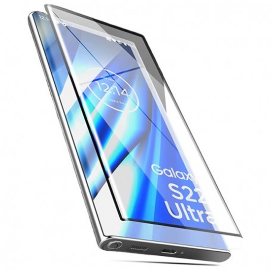 Pelicula De Vidro 5d Completa Curvado Samsung Galaxy S22 Ultra Preto