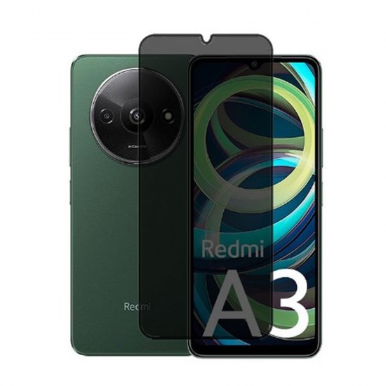 Pelicula De Vidro Anti-Spy Xiaomi Redmi A3 6.71" Preto Privacy Pelicula De Vidro Anti-Spy Xiaomi Redmi A3 6.71" Preto Privacy