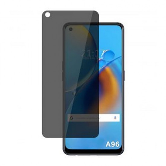 Oppo A96 Black Anti-Spy Screen Glass Protector Privacy