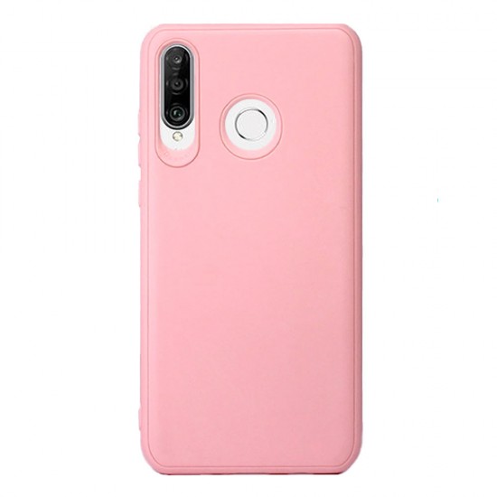 Capa Silicone Huawei P30 Lite Rosa Clara 3d Camera