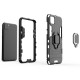 Capa Silicone Anti-Choque Armor Carbon Huawei Y5p Preto Ring Armor Case