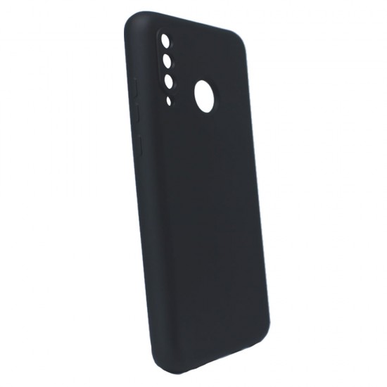 Capa Silicone Gel Huawei P30 Lite Preto Com Protetor De Câmera Robusta