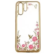 Capa With Flower Design Huawei P30 Pro Gold
