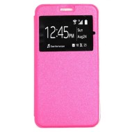 Apple Iphone X/XS Pink Flip Cover With Window Case
