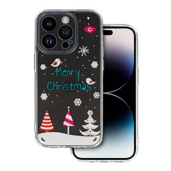 Funda De Silicona Apple Iphone 14 Pro Max Transparente Navidad Design 4 Con Protector De Cámara