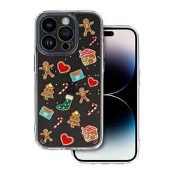 Funda De Silicona Apple Iphone 15 Pro Max Transparente Navidad Design 2 Con Protector De Cámara