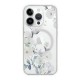 Apple Iphone 14 Transparent Flower Design 5 Magsafe Silicone Case With Camera Protector Apple Iphone 14 Transparent Flower Design 5 Magsafe Silicone Case With Camera Protector