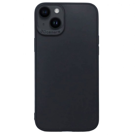 Capa Silicone Apple Iphone 14 Plus Preto 3d Camera