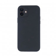Capa Silicone Apple Iphone 12 Preto Com Protetor De Câmera