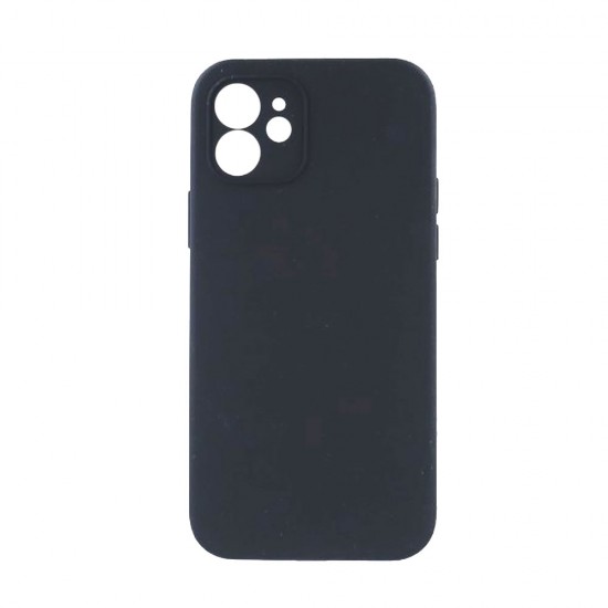 Capa Silicone Apple Iphone 12 Preto Com Protetor De Câmera Robusta Capa Silicone Apple Iphone 12 Preto Com Protetor De Câmera Robusta