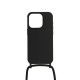 Capa Silicone Apple Iphone 14 Pro Preto Com Corda Capa Silicone Apple Iphone 14 Pro Preto Com Corda