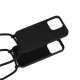 Capa Silicone Apple Iphone 14 Pro Preto Com Corda Capa Silicone Apple Iphone 14 Pro Preto Com Corda