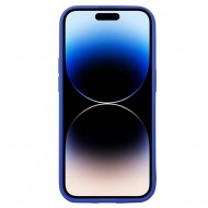 Capa Silicone Apple Iphone 14 Pro Azul 3d Camera