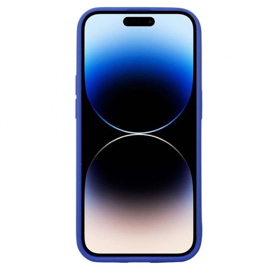 Capa Silicone Apple Iphone 14 Pro Azul 3d Camera