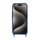 Capa Silicone Apple Iphone 15 Pro Max Azul Com Protetor De Câmera E Corda Capa Silicone Apple Iphone 15 Pro Max Azul Com Protetor De Câmera E Corda