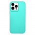 Capa Silicone Apple Iphone 14 Pro Max Verde Turquesa 3d Camera