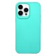 Capa Silicone Apple Iphone 14 Pro Max Verde Turquesa 3d Camera