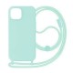 Capa Silicone Apple Iphone 15 Verde Turquesa Com Corda Capa Silicone Apple Iphone 15 Verde Turquesa Com Corda
