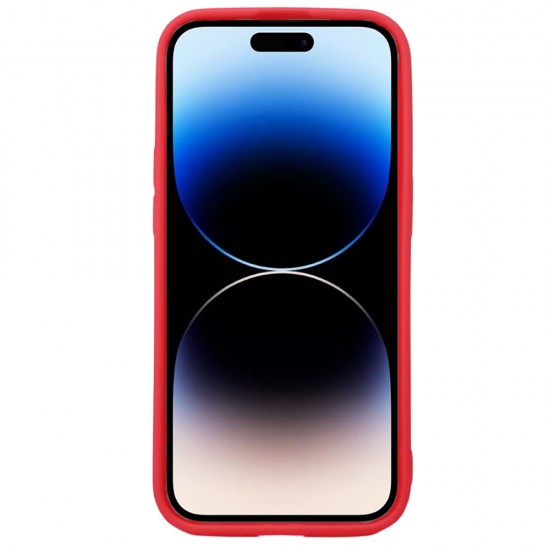 Capa Silicone Apple Iphone 14 Pro Vermelho 3d Camera