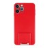 Capa Silicone Apple Iphone 13 Pro Vermelho Com Protetor De Câmera E Suporte
