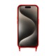 Capa Silicone Apple Iphone 15 Por Max Vermelho Com Protetor De Câmera E Corda Capa Silicone Apple Iphone 15 Por Max Vermelho Com Protetor De Câmera E Corda