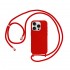 Apple Iphone 13 Pro Max Red Silicone Case With String