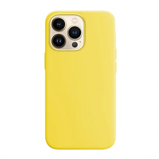 Capa Silicone Apple Iphone 14 Pro Max Amarelo Capa Silicone Apple Iphone 14 Pro Max Amarelo