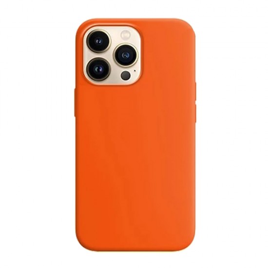 Capa Silicone Apple Iphone 14 Pro Max Laranja Capa Silicone Apple Iphone 14 Pro Max Laranja
