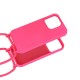 Apple Iphone 13 Pro Max Shock Pink Silicone Case With String Apple Iphone 13 Pro Max Shock Pink Silicone Case With String