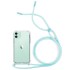 Apple Iphone 12/12 Pro Transparent Anti-Shock With Green Strap Hard Silicone Case