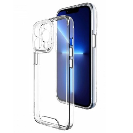 Apple Iphone 14 Pro Transparent With Camera Protector Anti-shock Hard Silicone Case