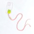 Apple Iphone 14 Pro Transparent Anti-Shock With Pink Strap And Camera Protector Hard Silicone Case