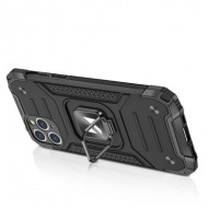 Apple Iphone 13 Pro Max Anti-shock Armor Carbon Silicone Case Black