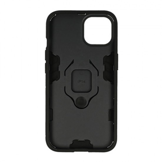 Capa Silicone Anti-Choque Armor Carbon Apple Iphone 14 Preto Ring Armor