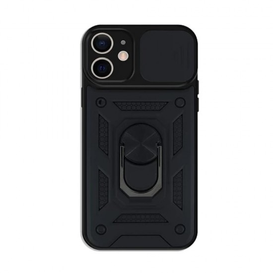 Capa Silicone Tpu Com Anel De Dedo Apple Iphone 11 Preto Com Protetor De Câmera E Janela Deslizante Capa Silicone Tpu Com Anel De Dedo Apple Iphone 11 Preto Com Protetor De Câmera E Janela Deslizante