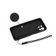 Apple Iphone 11 Pro Black Silicone Case With Camera Protector, Ring And String Apple Iphone 11 Pro Black Silicone Case With Camera Protector, Ring And String