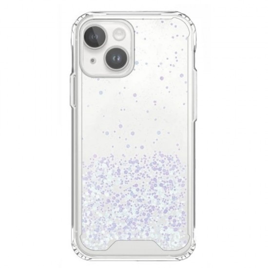 Apple Iphone 14 White Bling Glitter Silicone Case With Camera Protector Apple Iphone 14 White Bling Glitter Silicone Case With Camera Protector